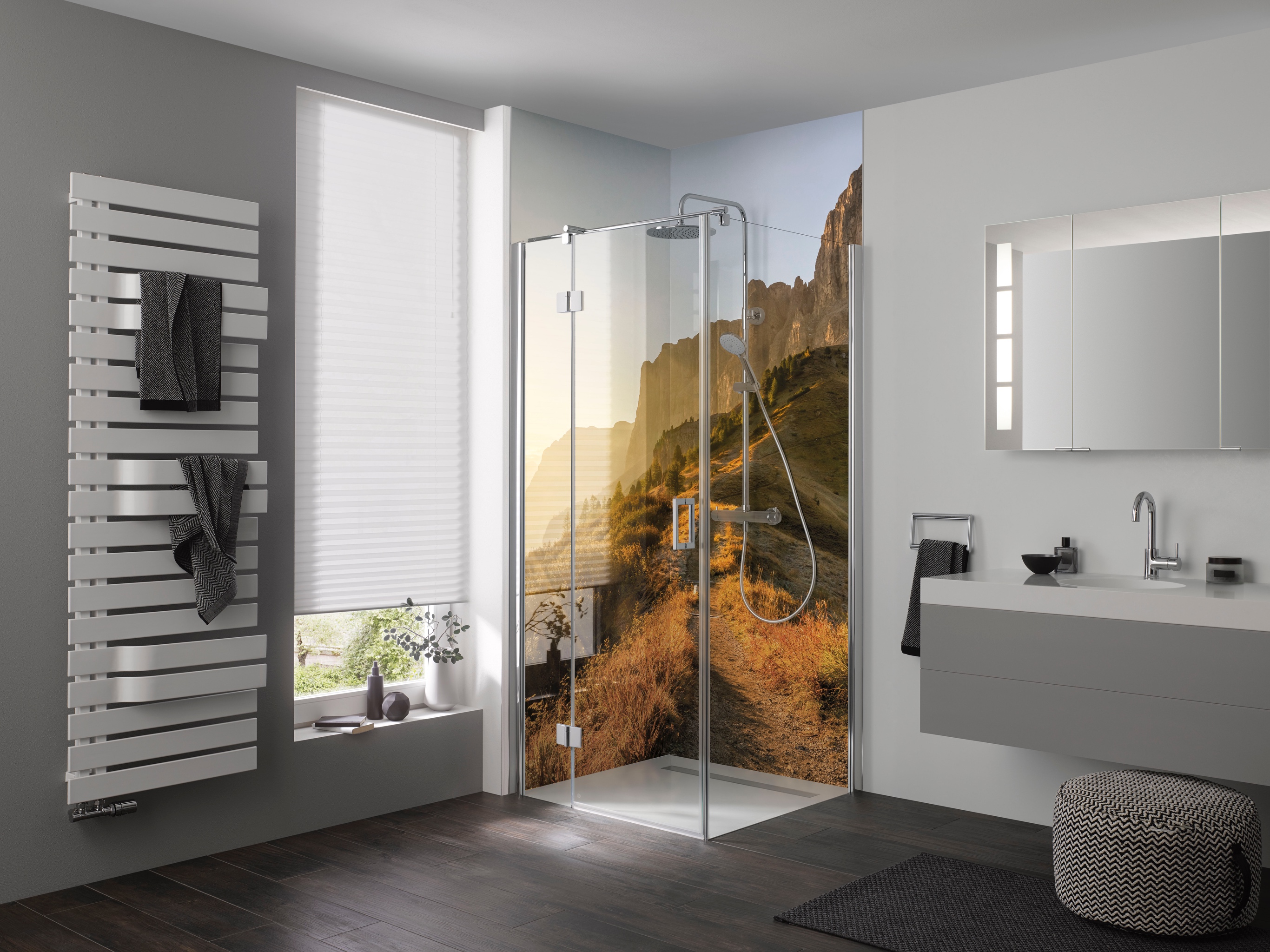 HSK Wandverkleidung „RenoDeco“ individueller Fotodruck mit Hochglanz-Oberfläche 1500 × 2550 mm Hochglanz