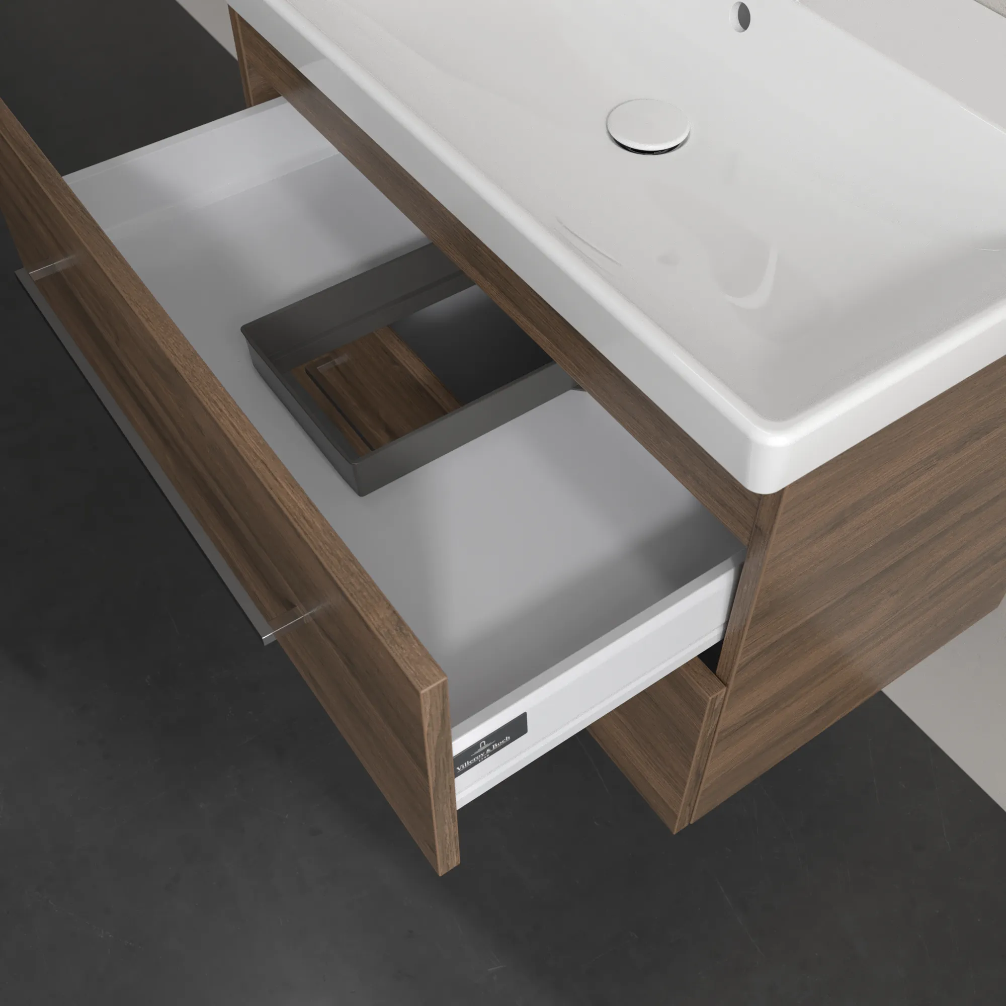 Villeroy & Boch Waschtischunterschrank „Avento“ für Schrankwaschtisch 780 × 514 × 452 mm Arizona Oak, Soft Closing