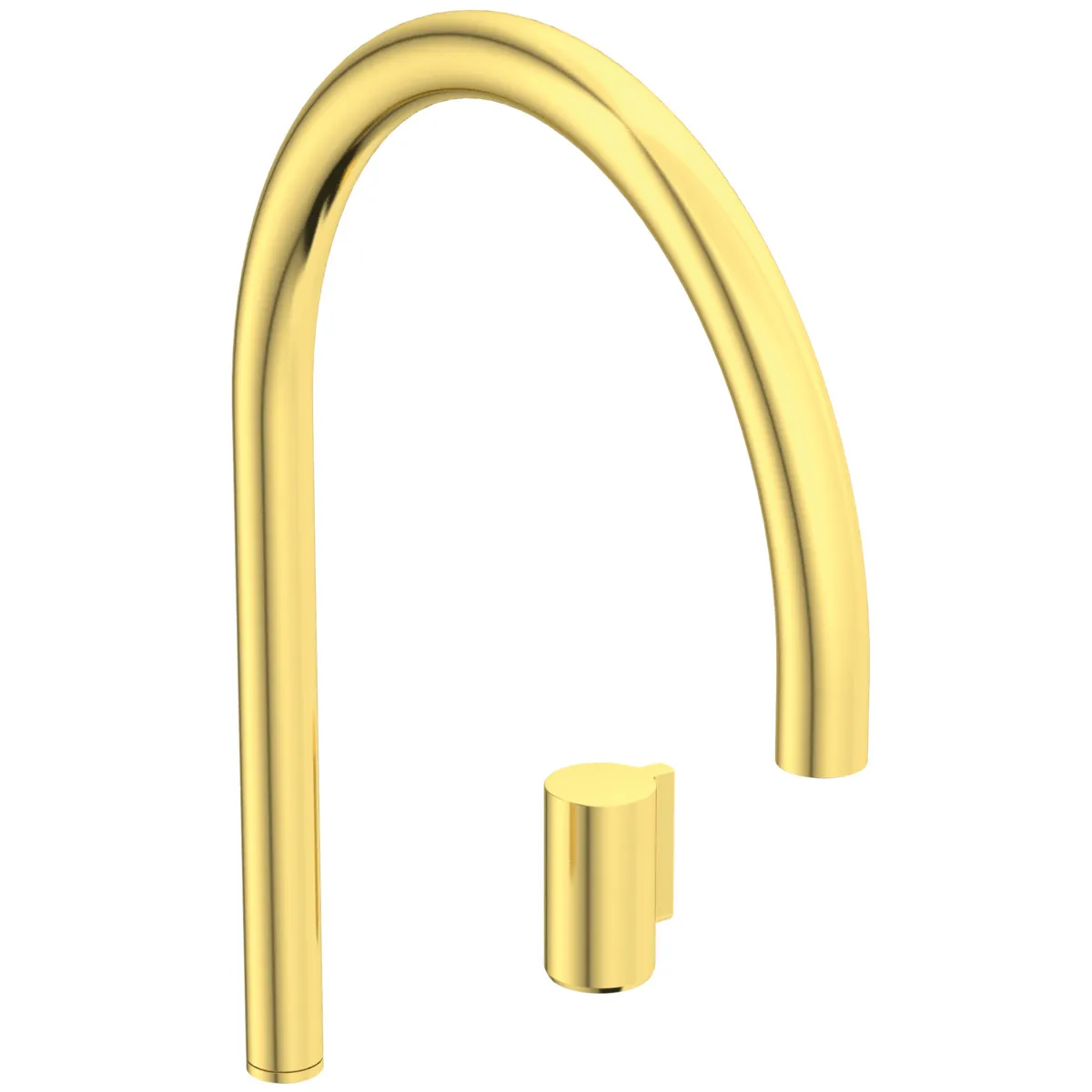 Ideal Standard Waschtischarmatur Solos hoher Auslauf Brushed Gold, 160 mm Auslaufhöhe, 360° Schwenkbereich, 221 mm Ausladung