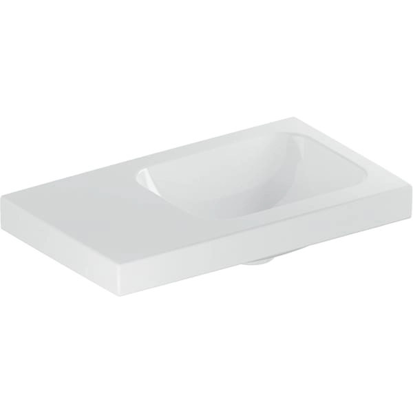 Wandwaschtisch mit Ablagefläche „iCon Light“, rechteckig, Ablagefläche links, mittig 53 × 31 cm mit KeraTect® Wandwaschtisch mit Ablagefläche „iCon Light“, rechteckig, Ablagefläche links, mittig 53 × 31 cm mit KeraTect®