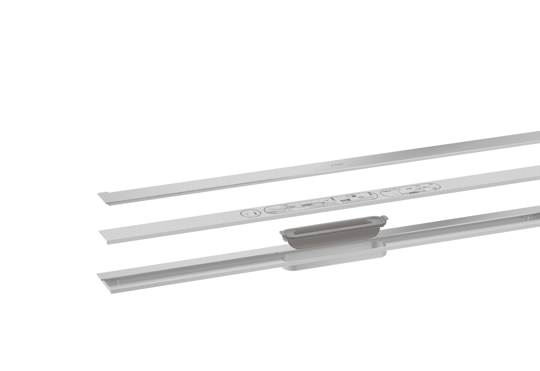 Hansgrohe AXOR Drain Fertigset Duschrinne 900 Wandmontage Chrom