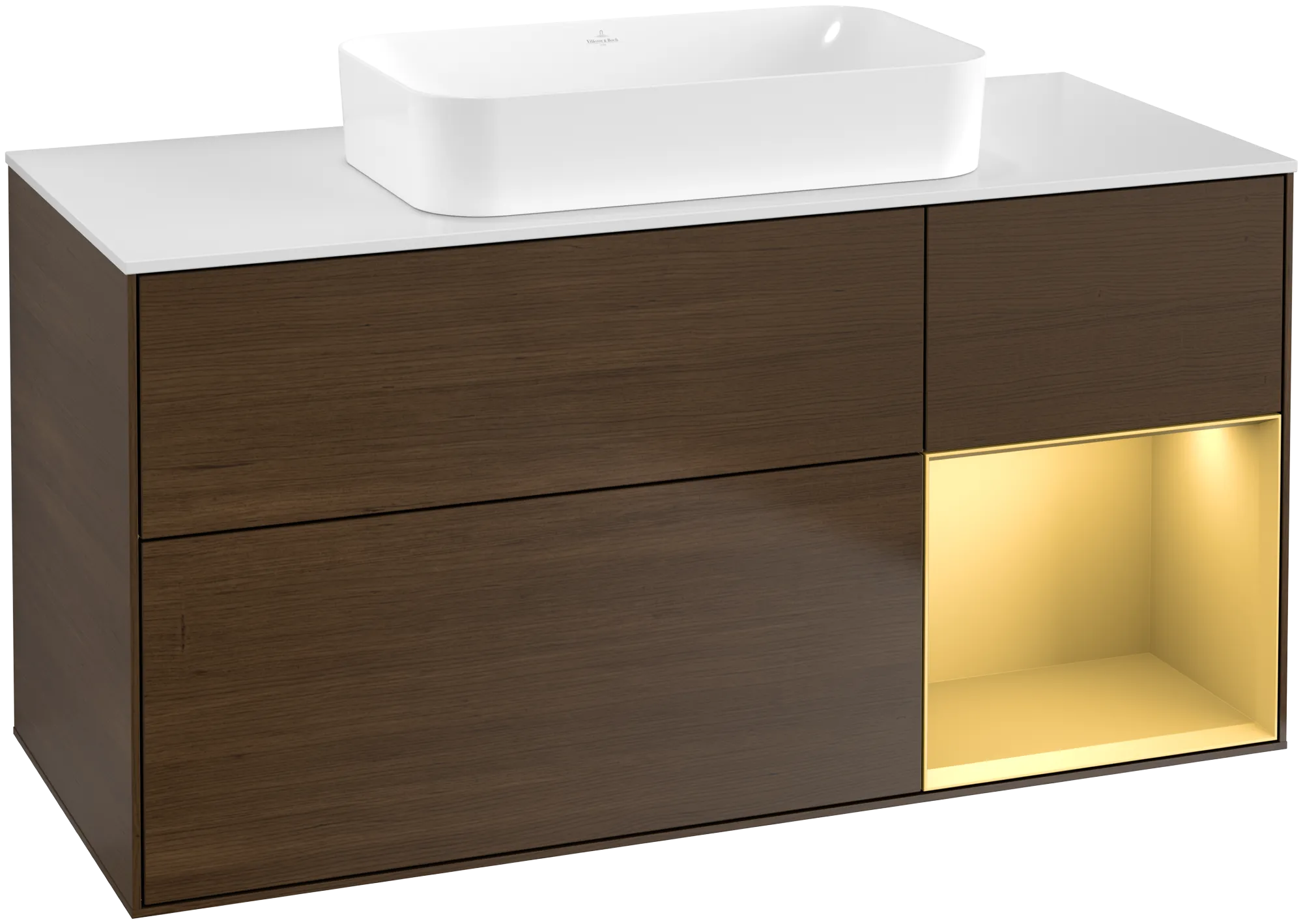 Villeroy & Boch Finion Waschbeckenunterschrank F71 1200x603x501mm mit Beleuchtung