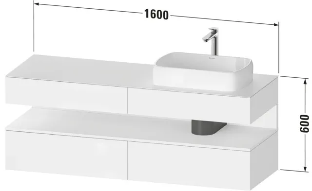 Duravit Waschtischunterschrank wandhängend „Qatego“ 160 × 60 × 55 cm