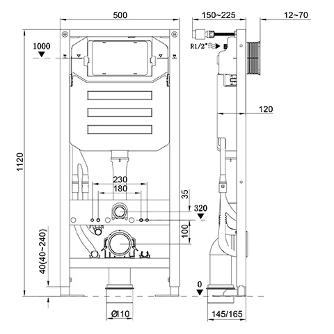 Kludi-UNIFIX PREMIUM ELEMENT F. Wand-WC – hochwertiges Spülkasten-Wand-WC in Premium-Optik für moderne Bäder