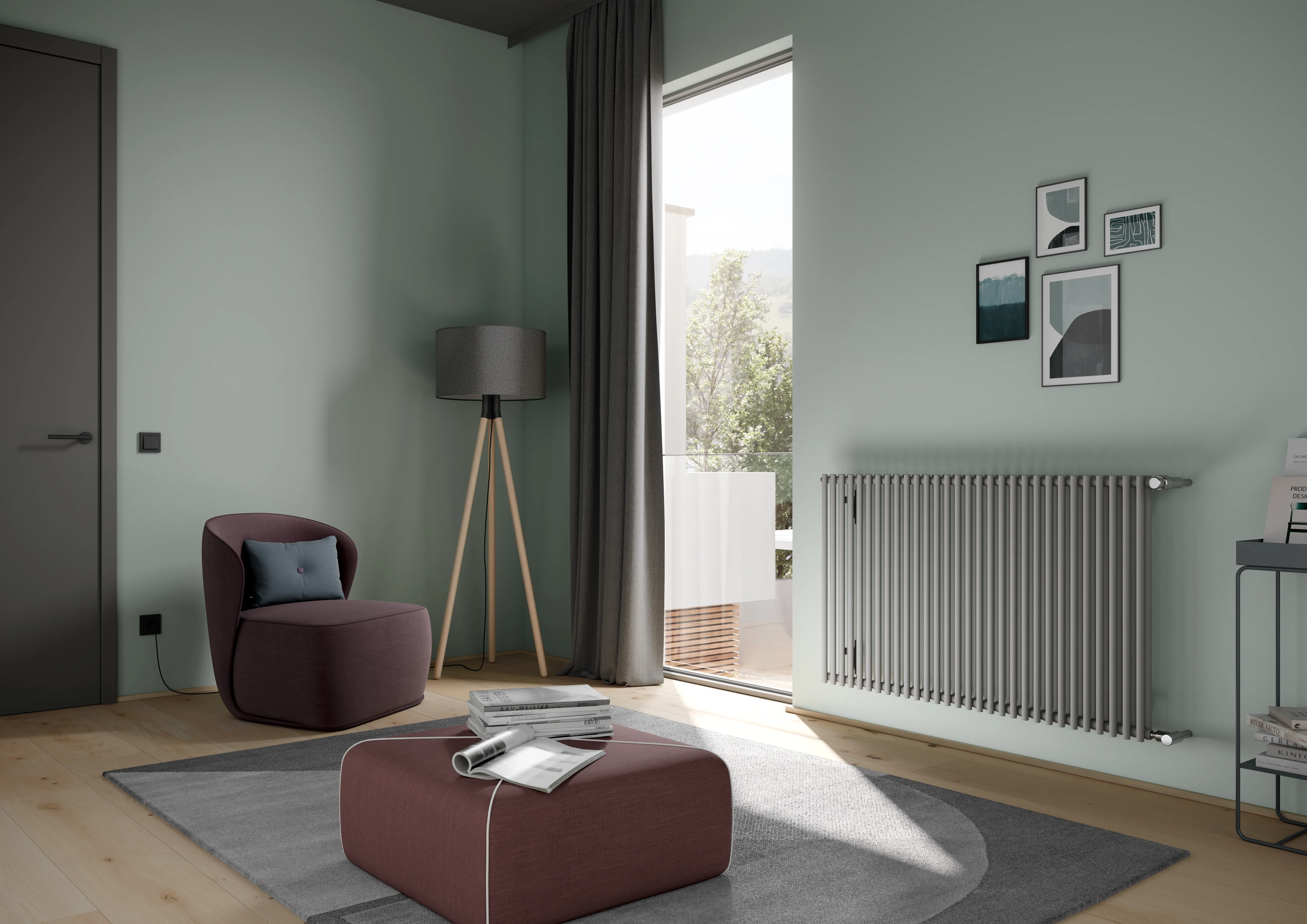 Kermi Design-Heizkörper „Pio®“ zweilagig 48,4 × 45 cm in Anthracite Grey Kermi Design-Heizkörper „Pio®“ zweilagig 48,4 × 45 cm in Anthracite Grey