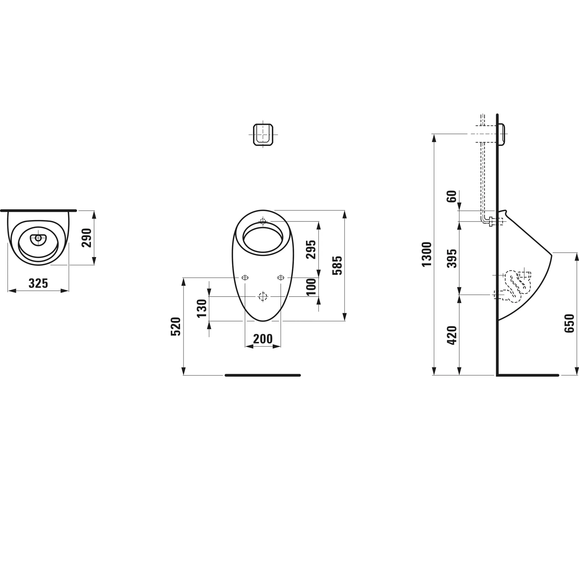 Urinal „Ilbagnoalessi“ in Kaffee (matt) Urinal „Ilbagnoalessi“ in Kaffee (matt)