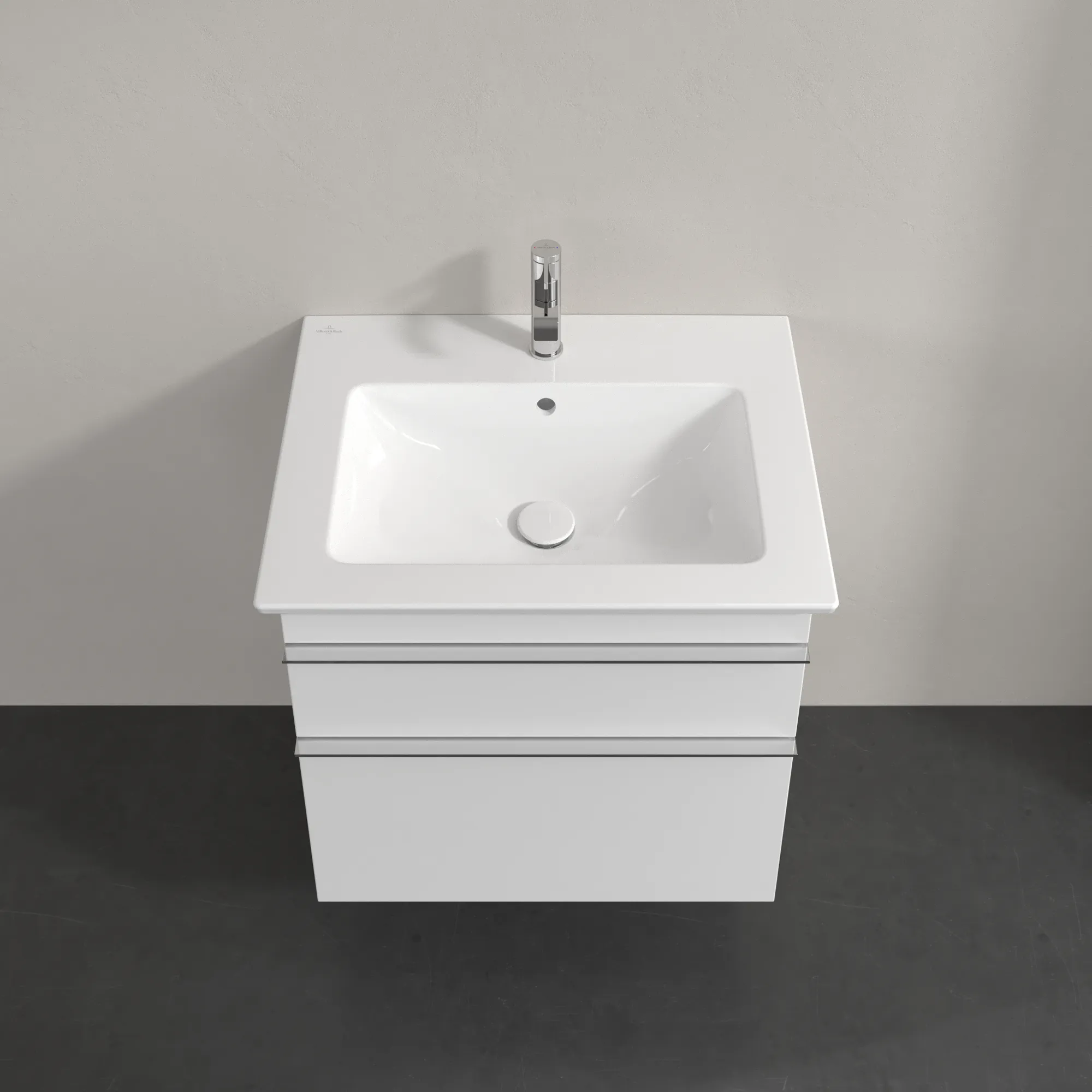 Villeroy & Boch Waschtischunterschrank „Venticello“ für Schrankwaschtisch 603 × 590 × 502 mm Glossy White, für Becken mittig