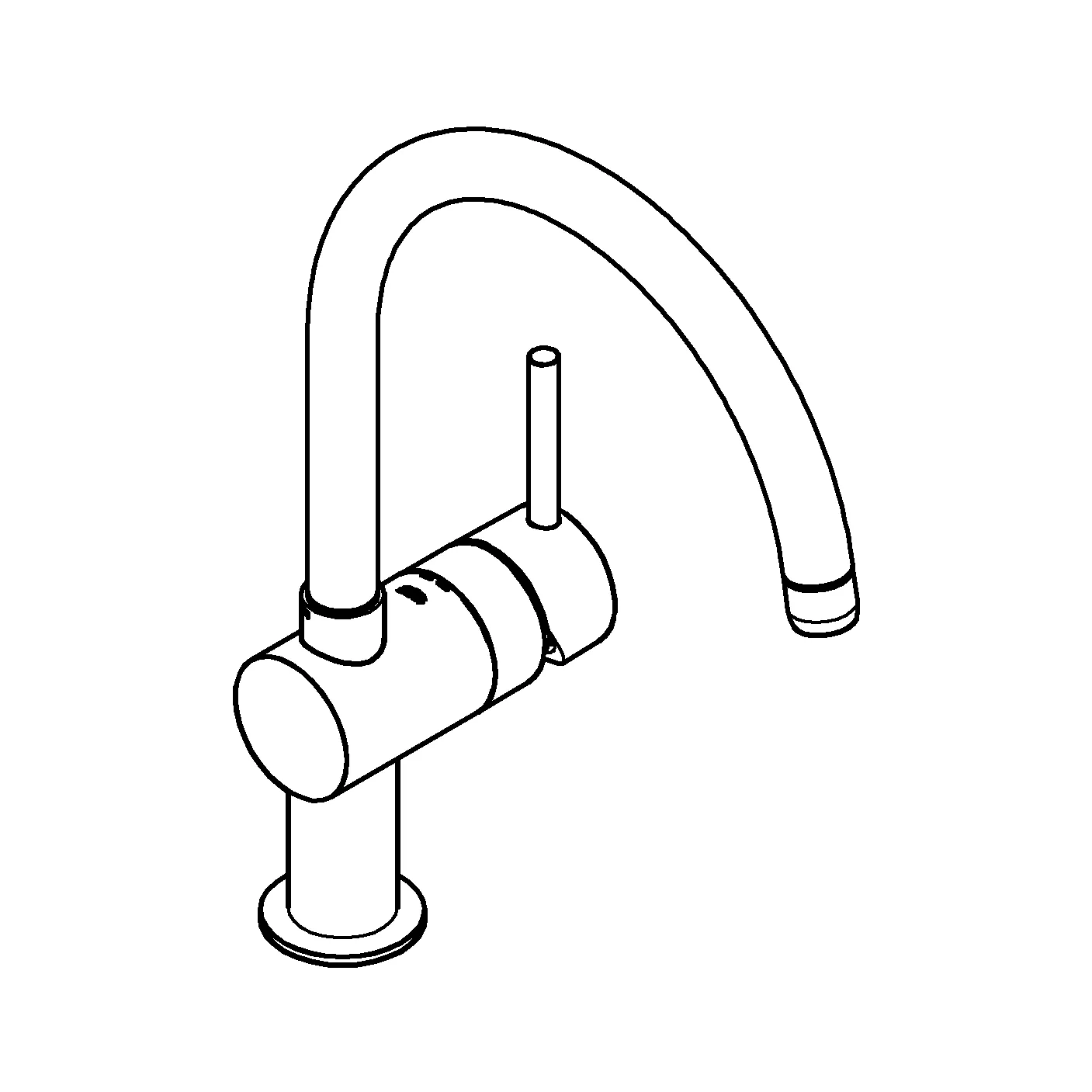 Grohe Einhand-Spültischbatterie Minta C-Auslauf Einlochmontage in hard graphite gebürstet Grohe Einhand-Spültischbatterie Minta C-Auslauf Einlochmontage in hard graphite gebürstet