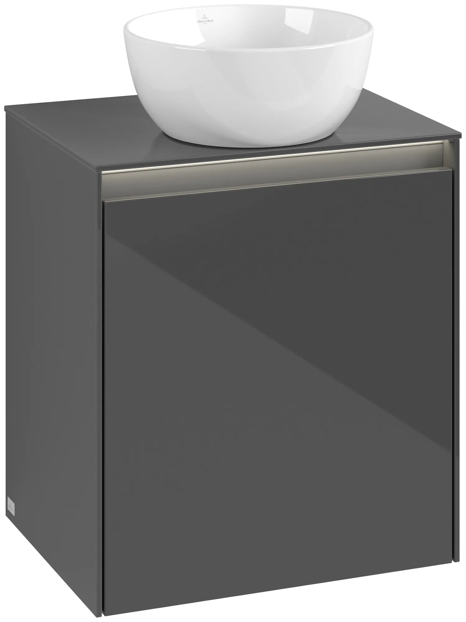 Villeroy & Boch Collaro Waschbeckenunterschrank C148B0, 500 x 548 x 380 mm, Glossy Grey