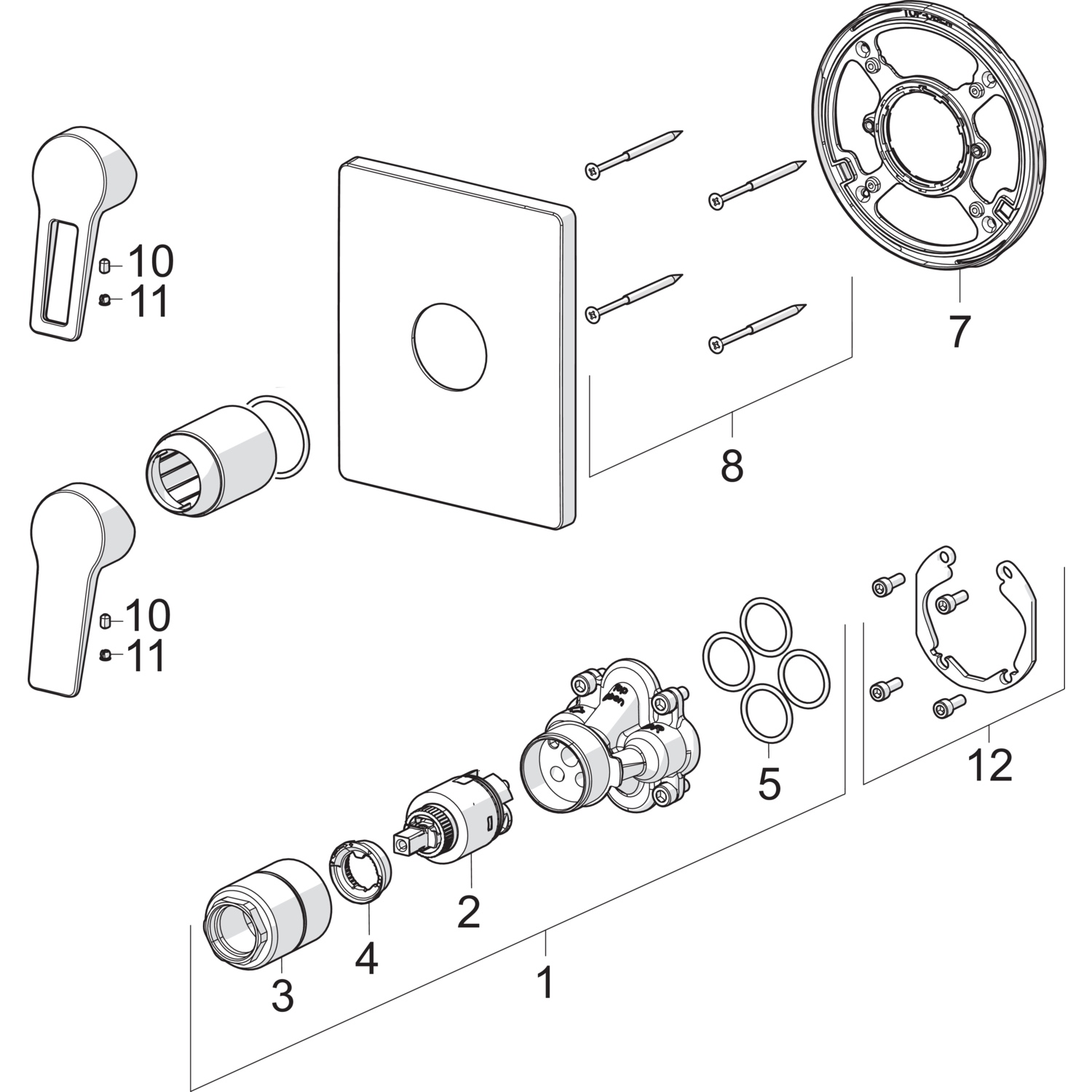 HansaTWIST Duscharmatur Hansacolour Einhebelmischer Fertigset für Brause-Batterie 8985 Rosette eckig Matt-Schwarz HansaTWIST Duscharmatur Hansacolour Einhebelmischer Fertigset für Brause-Batterie 8985 Rosette eckig Matt-Schwarz