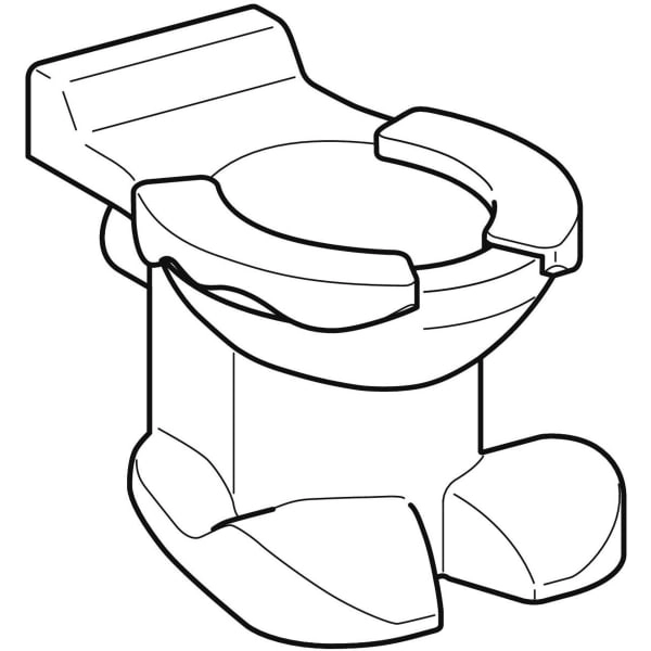 Stand-Tiefspül-WC „Bambini“ 35 × 34 × 50 cm in karminrot mit KeraTect®