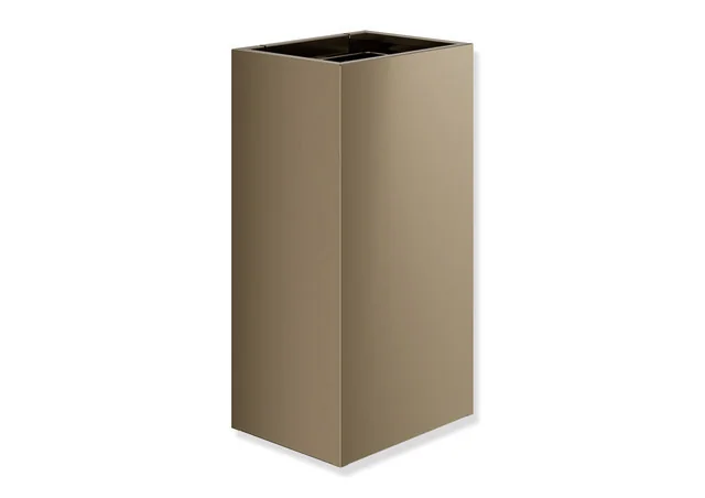HEWI Papierabfallbehälter System 900, PVD bronze gebürstet, 25 Liter, 260 x 203 x 501 mm, wandmontierbar oder freistehend