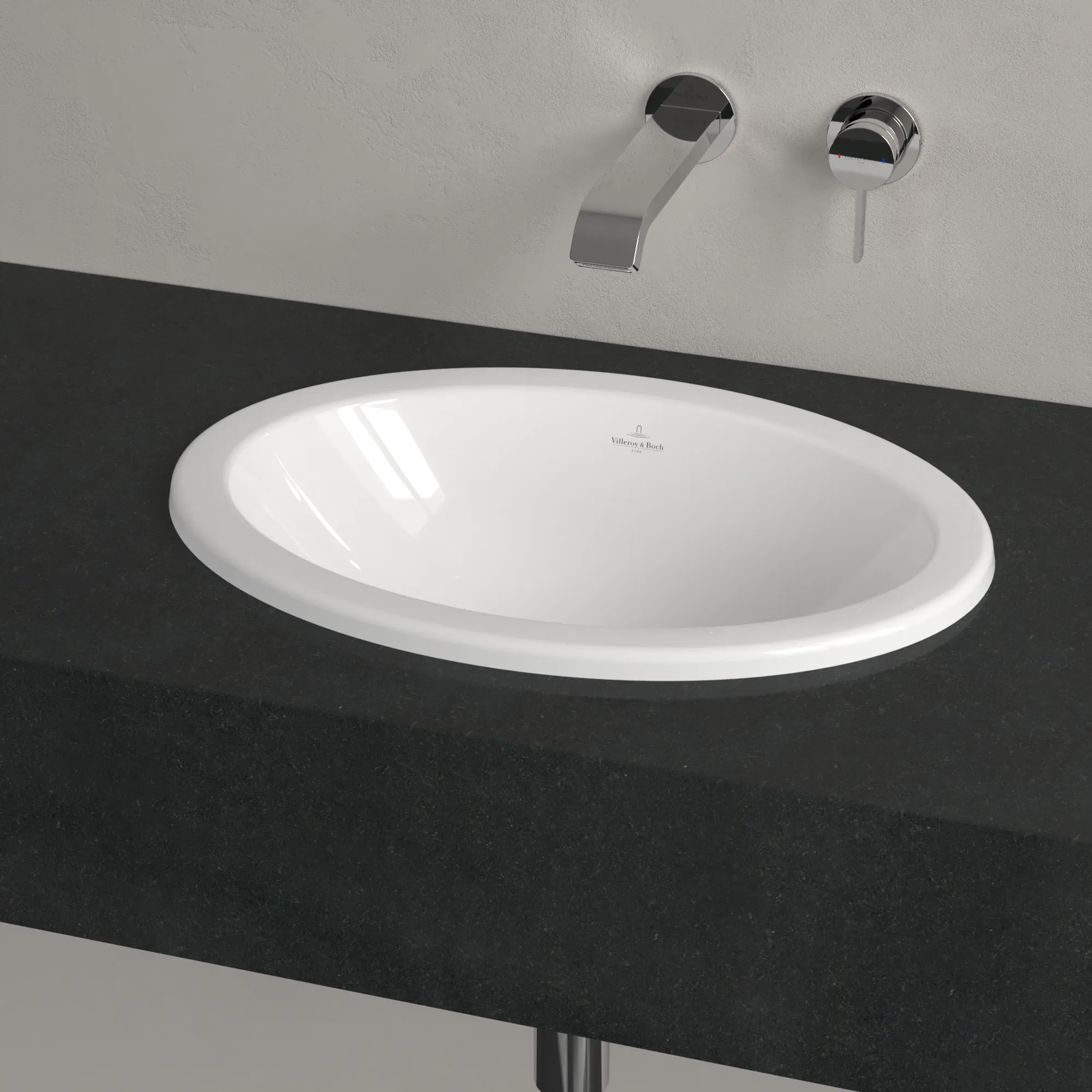 Villeroy & Boch Einbauwaschbecken Loop & Friends, oval, weiß Alpin, 505 x 360 x 185 mm, TitanCeram, glänzend Villeroy & Boch Einbauwaschbecken Loop & Friends, oval, weiß Alpin, 505 x 360 x 185 mm, TitanCeram, glänzend