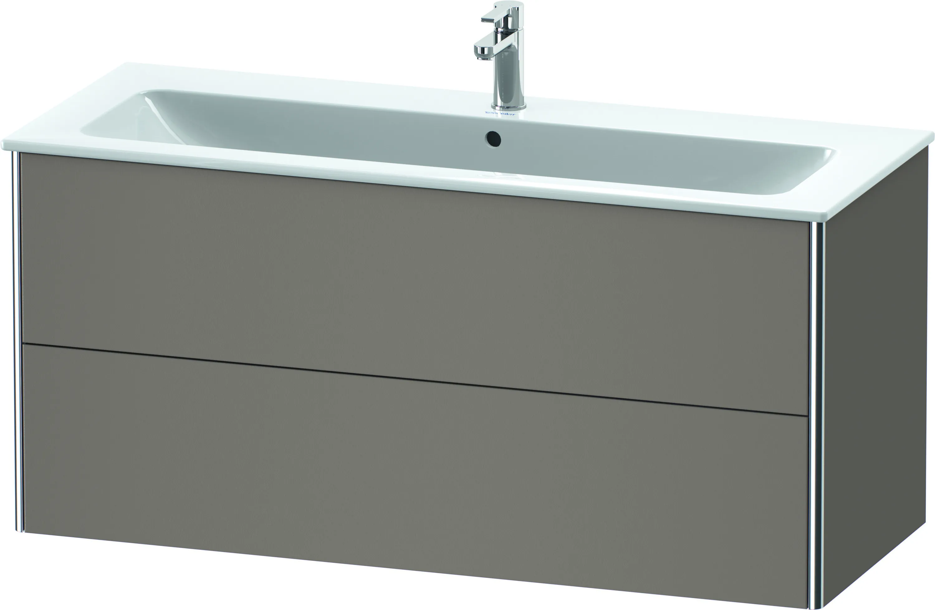 Duravit Waschtischunterschrank wandhängend „XSquare“ 121 × 56 × 47,8 cm Basalt Matt