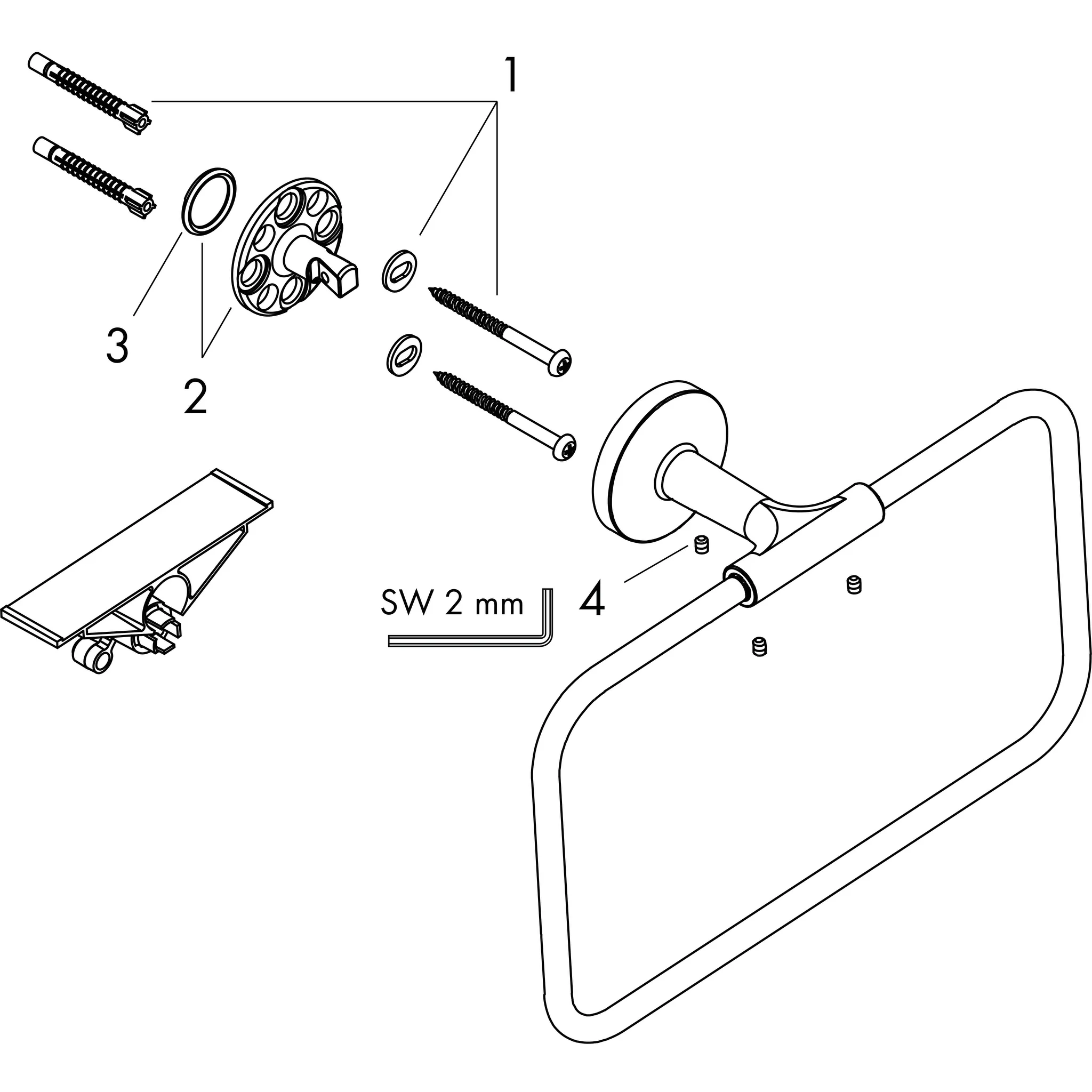 Hansgrohe AXOR Universal Circular Handtuchring, Chrom Hansgrohe AXOR Universal Circular Handtuchring, Chrom