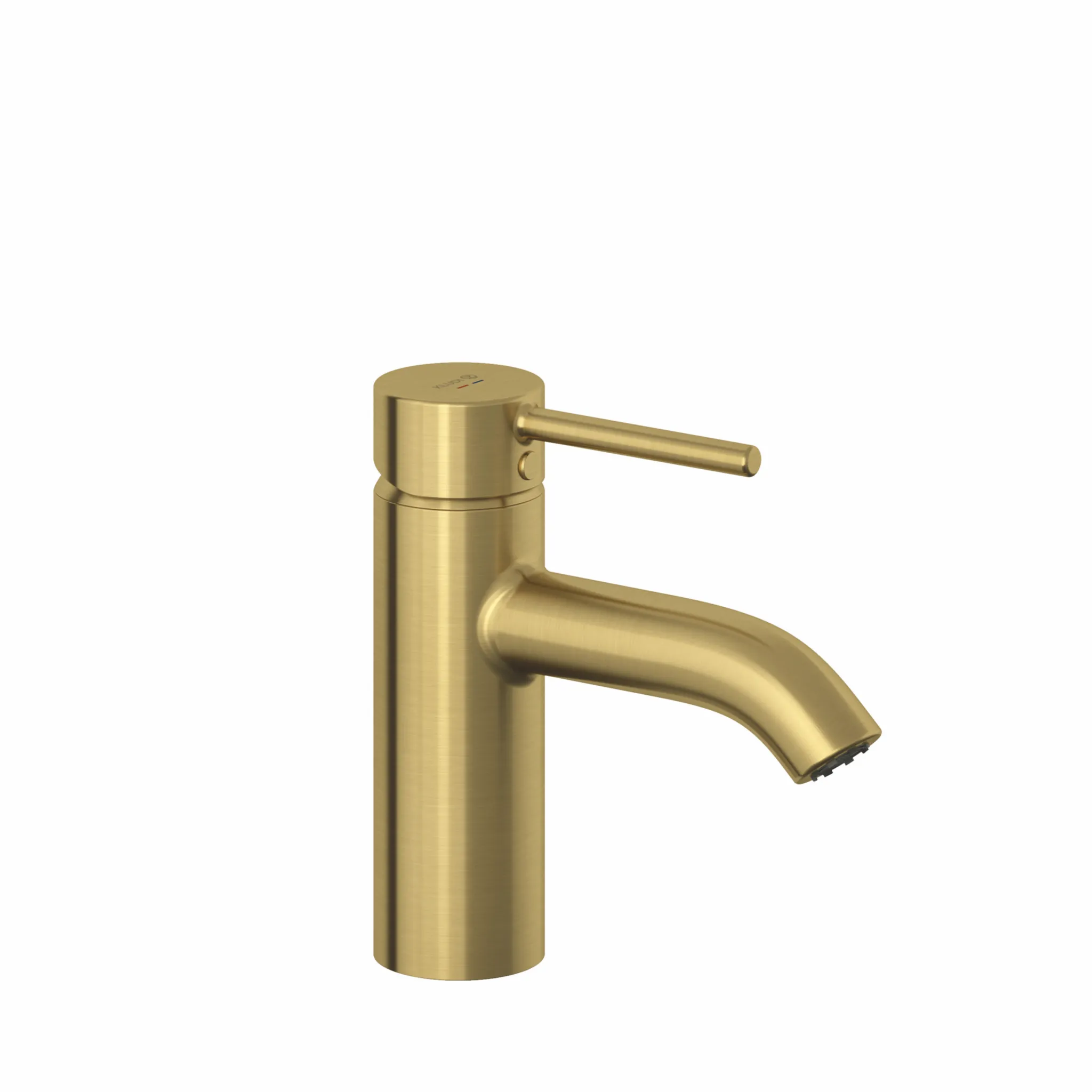 Kludi BOZZ Waschtisch-Einhandmischer 75 mm, Brushed Gold, Push Open Ablaufventil, DVGW-zugelassen