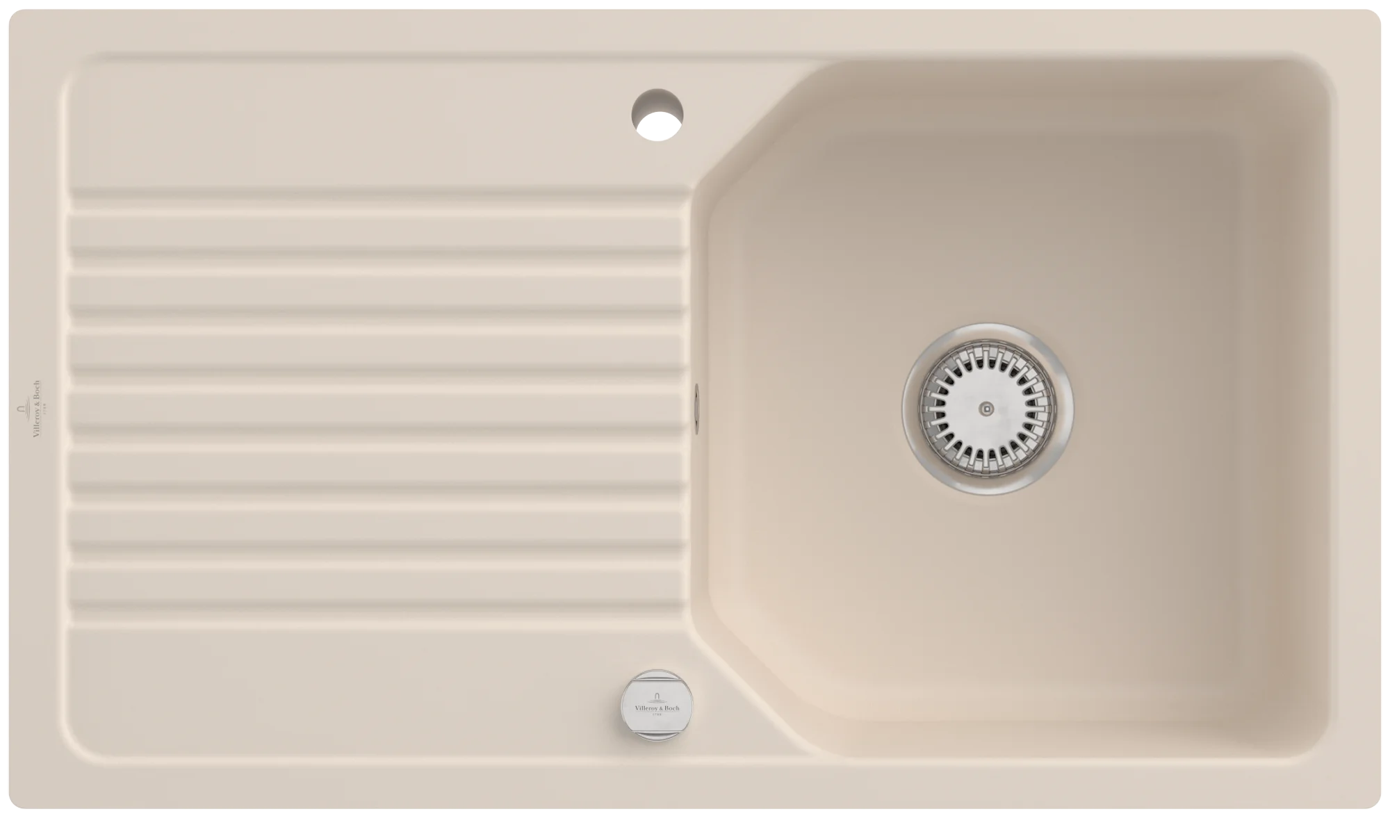 Villeroy & Boch Linara 50 Flat 33852F, flächenbündige Spüle, 840x490mm, Keramik, Ivory CeramicPlus
