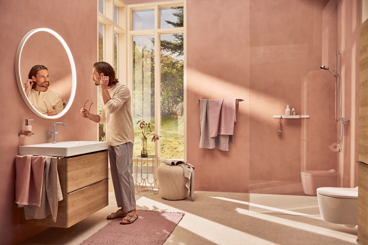 Hansgrohe Tecturis S Einhebel-Waschtischmischer Chrom, Ausladung 154 mm, Auslaufhöhe 187 mm, Schwenkbereich 120°, Push-Open Ablaufgarnitur G 1¼, max. Durchflussmenge 4 l/min