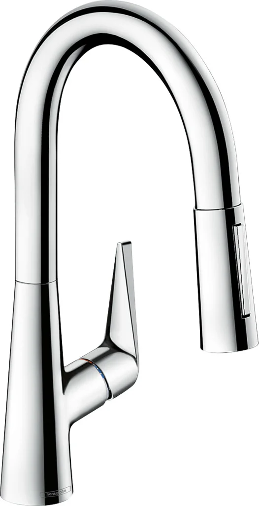 Hansgrohe Talis M51 Einhebel-Küchenmischer mit Ausziehbrause 2jet sBox Chrom, ComfortZone 160, Schwenkbereich einstellbar in 2 Stufen auf 110° oder 150°, Laminarstrahl und Brausestrahl, MagFit magnetische Brausehalterung, maximale Durchflussmenge bei 3 b