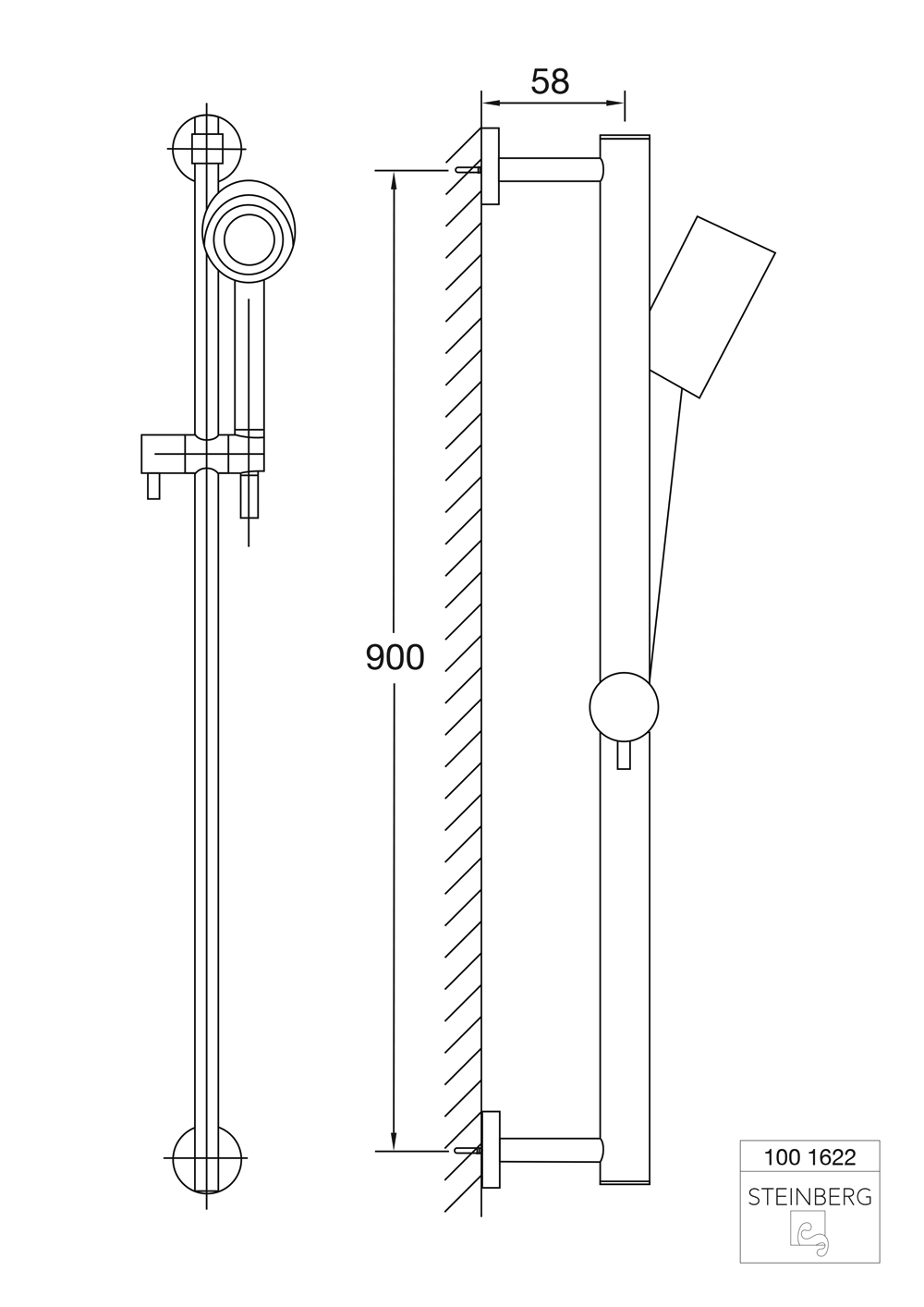 Serie 100 Brausegarnitur mit Designhandbrause/3 Strahlarten, Metallbrauseschlauch 180 cm und Brausestange 90 cm Serie 100 Brausegarnitur mit Designhandbrause/3 Strahlarten, Metallbrauseschlauch 180 cm und Brausestange 90 cm