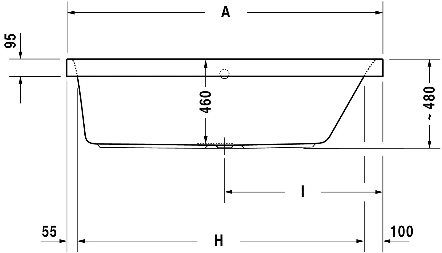 Duravit Badewanne „Happy D.2“ rechteck 1600 × 700 mm in Weiß Duravit Badewanne „Happy D.2“ rechteck 1600 × 700 mm in Weiß