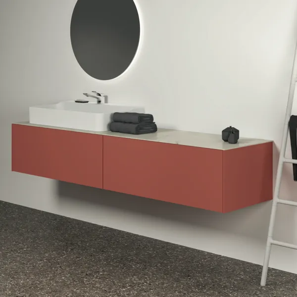 Ideal Standard Waschtischunterschrank Conca, 1985x505x360 mm, Sunset, 2 Auszüge mit Push-Open und Softclose-Einzug, ohne Platte