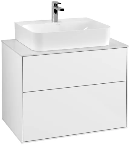 Villeroy & Boch Waschtischunterschrank „Finion“ für Schrankwaschtisch 800 × 603 × 501 mm Glossy White Lacquer, für Becken mittig Villeroy & Boch Waschtischunterschrank „Finion“ für Schrankwaschtisch 800 × 603 × 501 mm Glossy White Lacquer, für Becken mittig