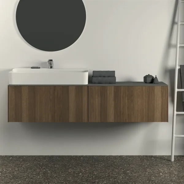 Ideal Standard Waschtischunterschrank „Conca“ 158,5 × 36 × 50,5 cm Walnuss dunkel Furnier Ideal Standard Waschtischunterschrank „Conca“ 158,5 × 36 × 50,5 cm Walnuss dunkel Furnier