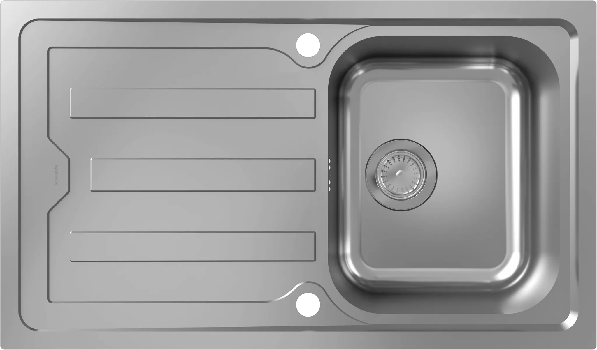 Hansgrohe S44 Spülen Edelstahl 342 mit Abtropffläche lang Hansgrohe S44 Spülen Edelstahl 342 mit Abtropffläche lang