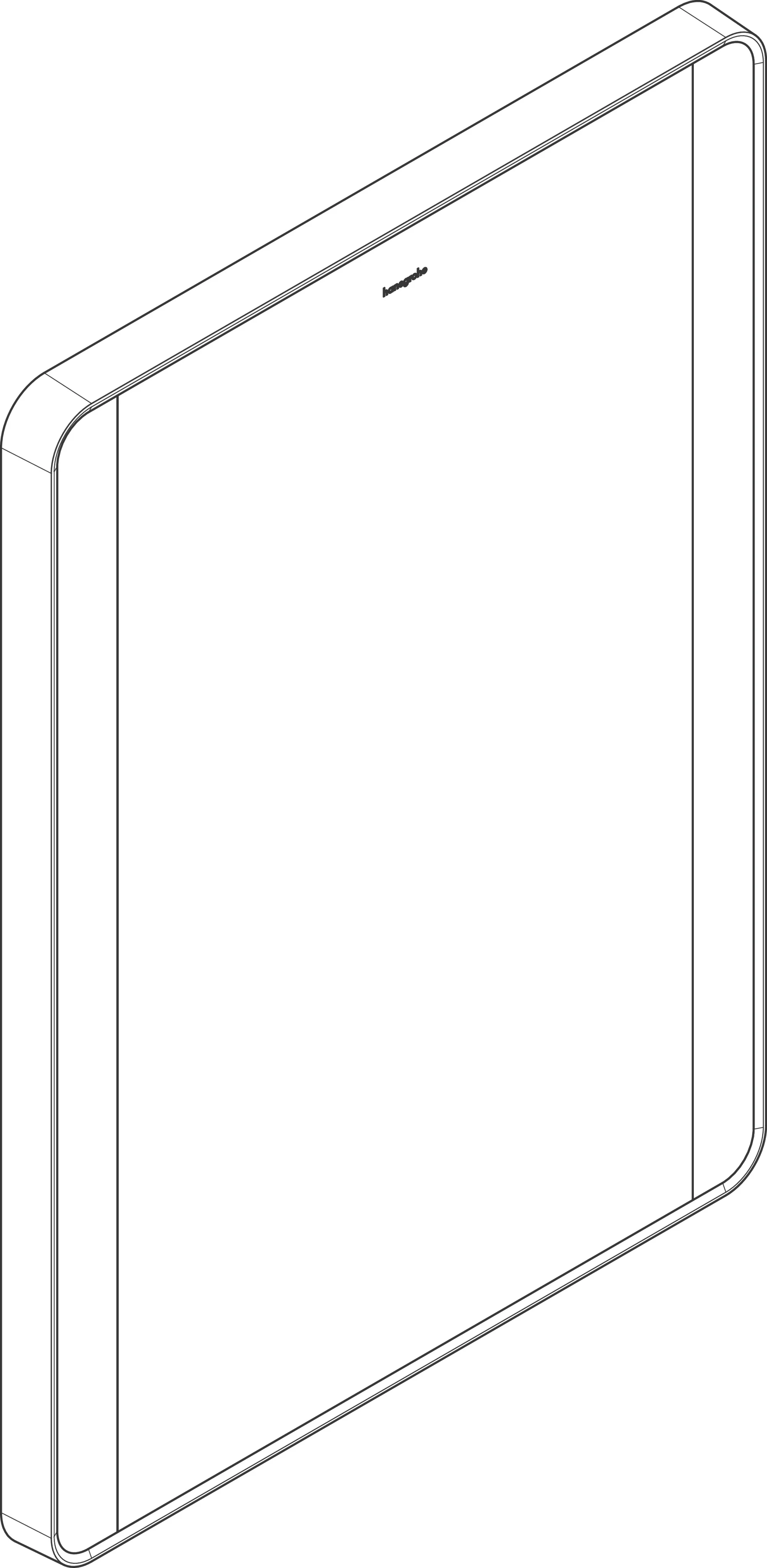 Hansgrohe Xarita Lite Q Spiegel mit seitlicher LED-Beleuchtung IR Sensor, Mattschwarz, 500x700x30 mm