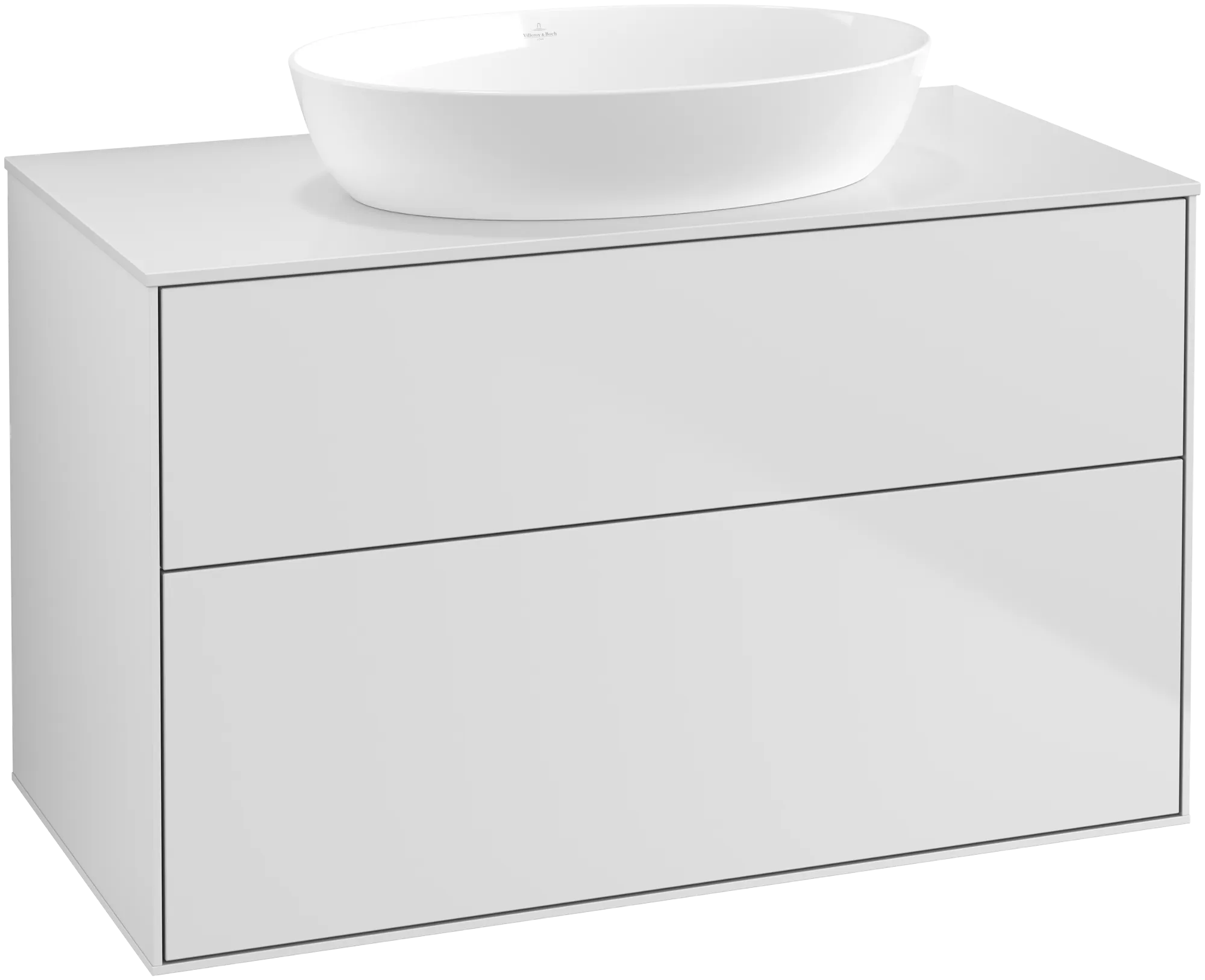 Villeroy & Boch Waschtischunterschrank „Finion“ für Schrankwaschtisch 1000 × 603 × 501 mm White Matt Lacquer, für Becken mittig, ohne Hahnlochbohrung Villeroy & Boch Waschtischunterschrank „Finion“ für Schrankwaschtisch 1000 × 603 × 501 mm White Matt Lacquer, für Becken mittig, ohne Hahnlochbohrung