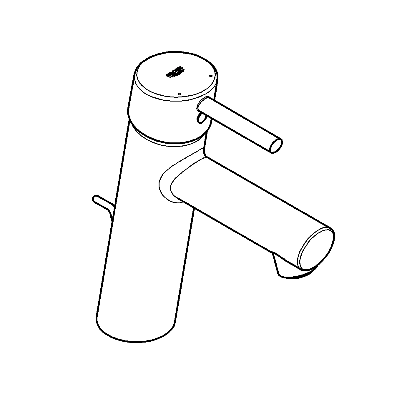 Einhand-Waschtischbatterie Concetto 23450_1, M-Size, Einlochmontage, Zugstangen-Ablaufgarnitur 1 1/4'', chrom