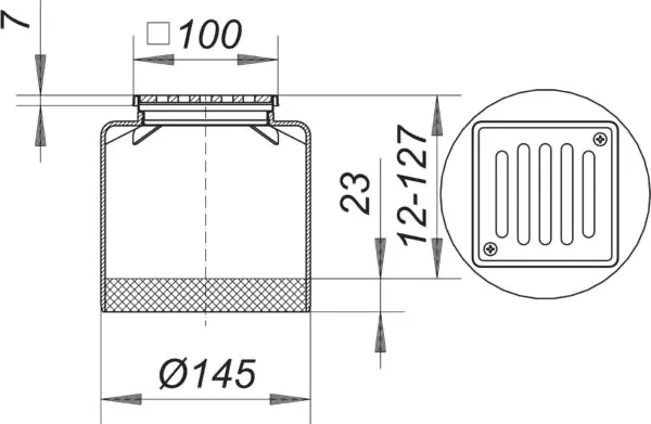 Aufsatz ECS 15, Rost massiv, verschraubt, 100 x 100 mm Aufsatz ECS 15, Rost massiv, verschraubt, 100 x 100 mm