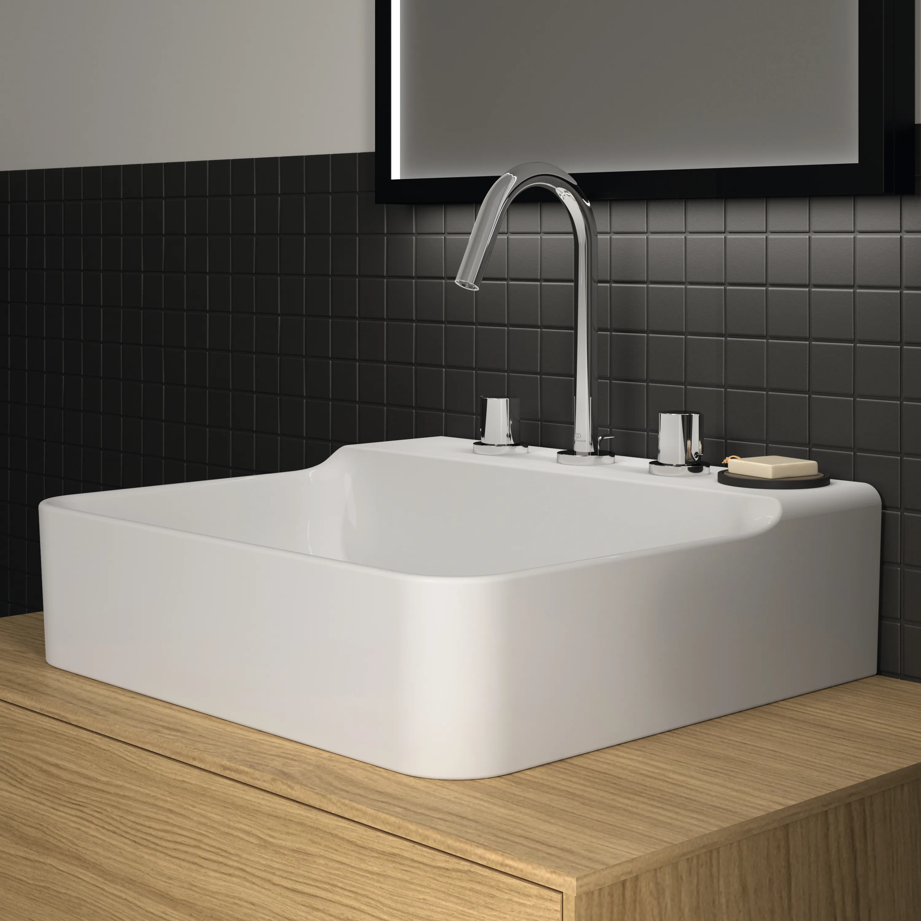 Ideal Standard Conca Waschtisch, 3 Hahnlöcher, weiß mit IdealPlus, 500x450x145 mm Ideal Standard Conca Waschtisch, 3 Hahnlöcher, weiß mit IdealPlus, 500x450x145 mm