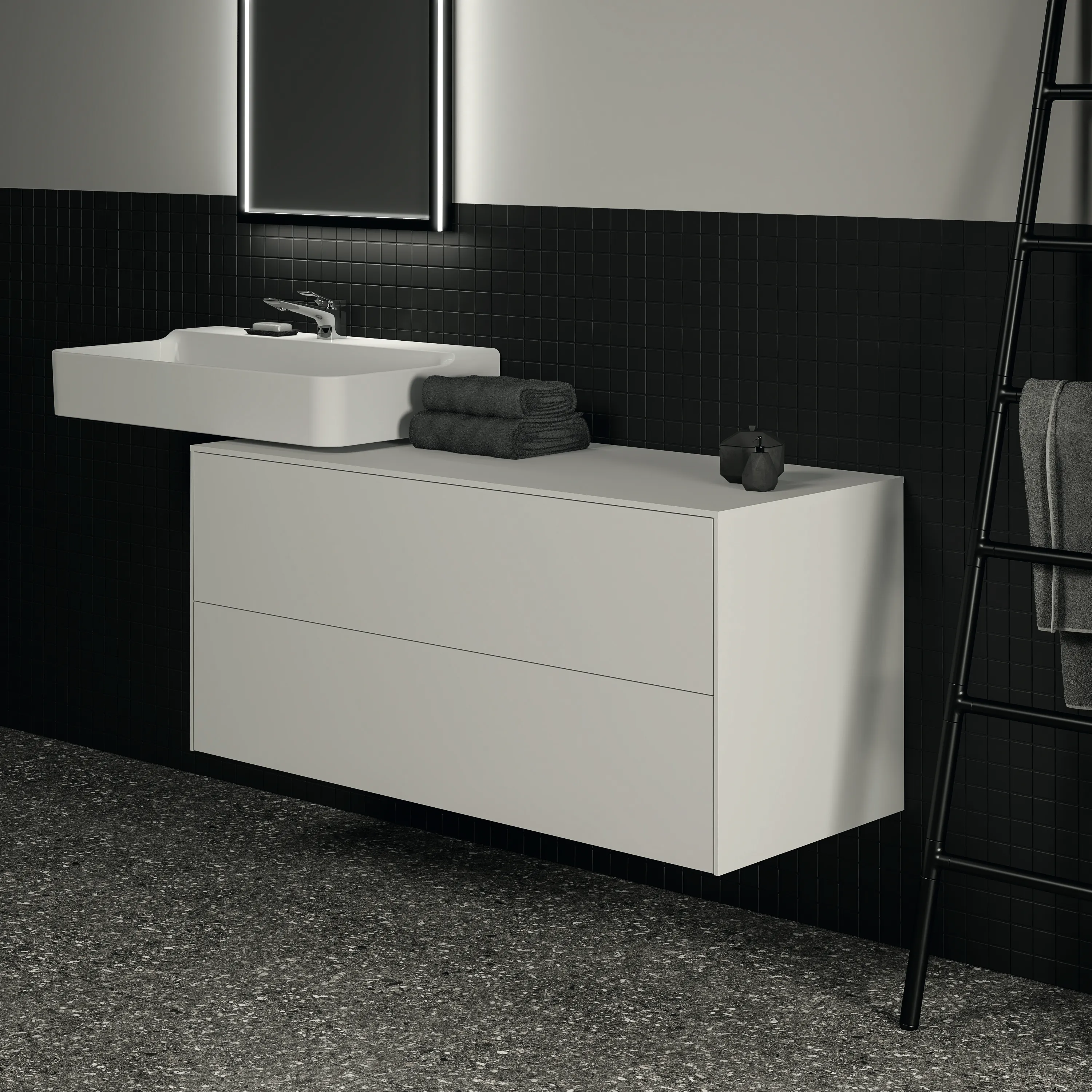 Ideal Standard Waschtischunterschrank „Conca“ 120,2 × 55 × 50,5 cm Weiß matt lackiert