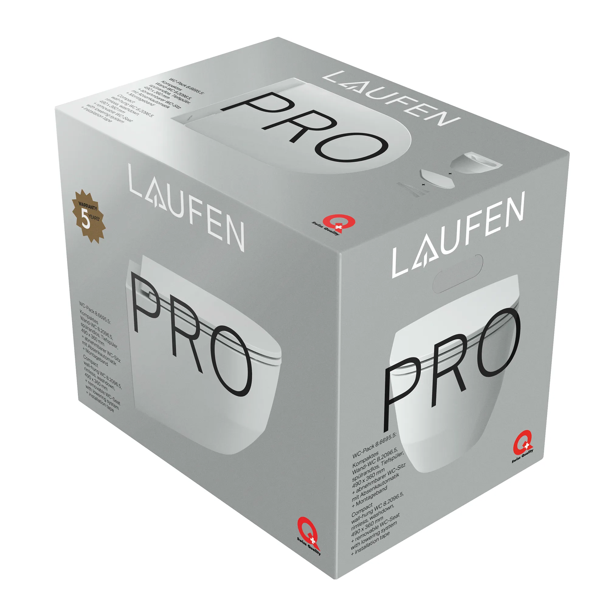 Tiefspül-WC wandhängend+Sitz PRO Pack 490x360 spülrandlos Ausführung kurz (kompakt) verdeckte Befestigung, weiß, bestehend aus H8209650000001 Wand-WC und H8989660000001 WC-Sitz SLIM mit Absenkautomatik Tiefspül-WC wandhängend+Sitz PRO Pack 490x360 spülrandlos Ausführung kurz (kompakt) verdeckte Befestigung, weiß, bestehend aus H8209650000001 Wand-WC und H8989660000001 WC-Sitz SLIM mit Absenkautomatik