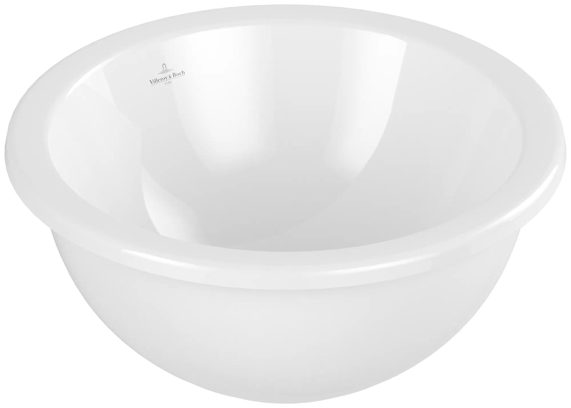 Villeroy & Boch Unterbauwaschtisch aus TitanCeram „Loop & Friends“ ⌀ 450 mm, ohne Hahnlochbohrung in Weiß Alpin Villeroy & Boch Unterbauwaschtisch aus TitanCeram „Loop & Friends“ ⌀ 450 mm, ohne Hahnlochbohrung in Weiß Alpin
