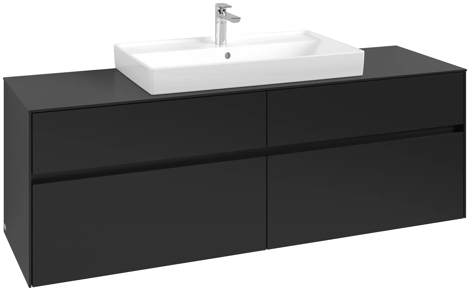 Villeroy & Boch Collaro Waschbeckenunterschrank C028B0, 1600 x 548 x 500 mm, Volcano Black