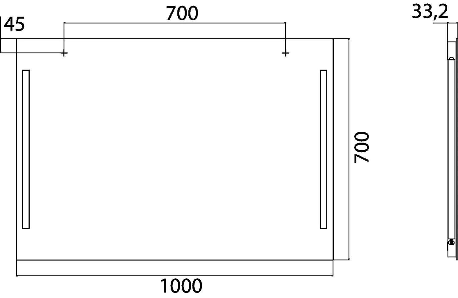 emco Lichtspiegel „Premium“ 100 × 70 cm
