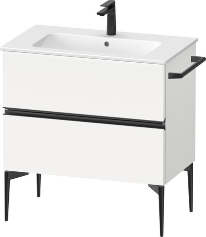 Duravit Waschtischunterschrank „Sivida“ 81 × 59,1 × 47,7 cm in Weiß Matt, Weiß Matt