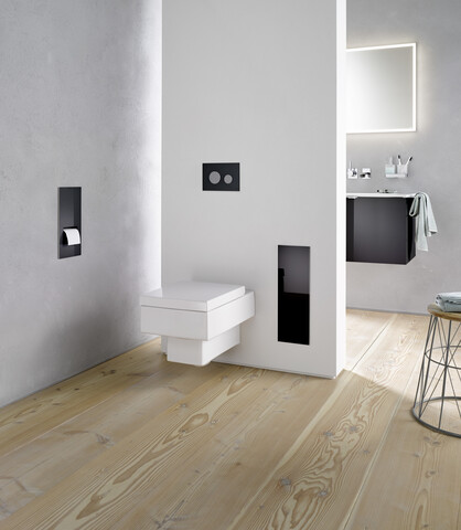 emco WC-Papier-Modul „asis module 2.0“, Anschlag links 17 × 34,6 × 15,62 cm in schwarz