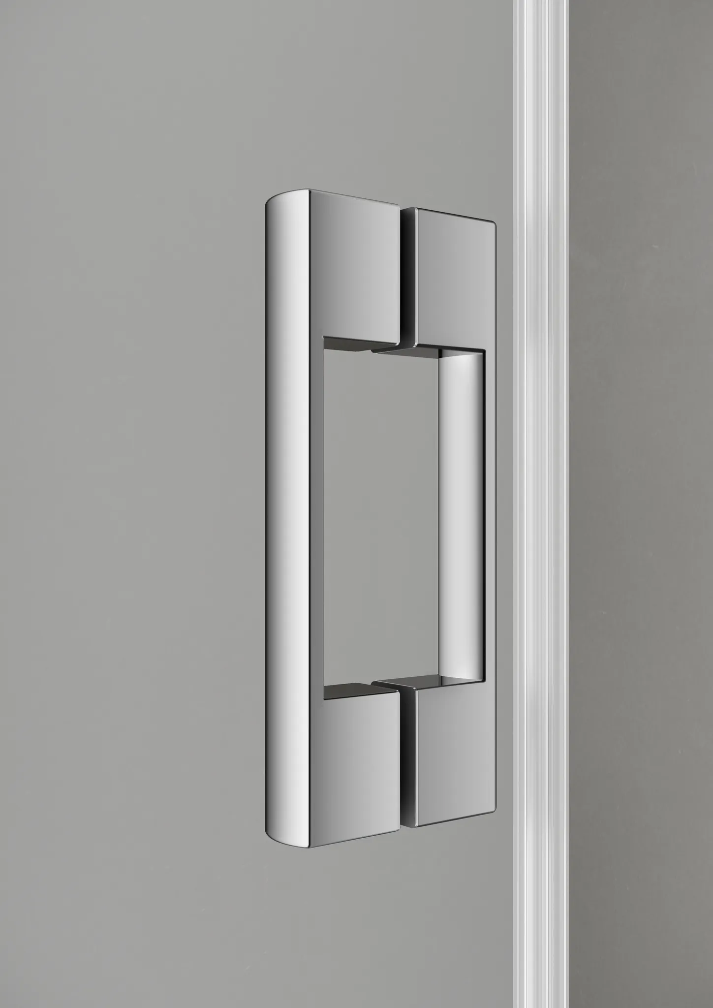 Kermi Duschtür Pendeltür 1-flügelig mit Festfeld links für Nische „PEGA“ Glas Klar, Profile Silber Hochglanz, BV: 780 - 805 mm WE: 780 - 805 mm H: 1850 mm