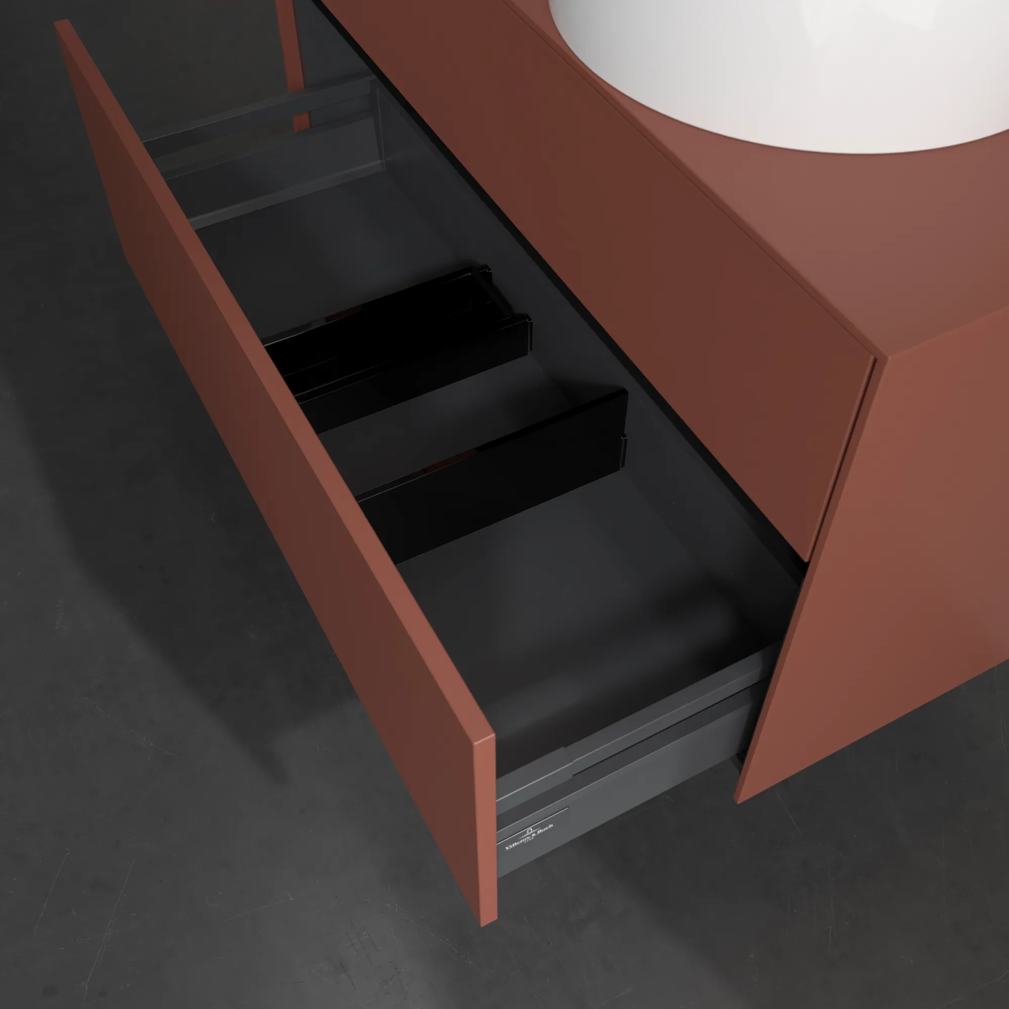 Villeroy & Boch Waschbeckenunterschrank Collaro C040B0, Eckig Wine Red, 1000x548x500mm, mit Beleuchtung und SoftClosing, Smarthome-fähig Villeroy & Boch Waschbeckenunterschrank Collaro C040B0, Eckig Wine Red, 1000x548x500mm, mit Beleuchtung und SoftClosing, Smarthome-fähig