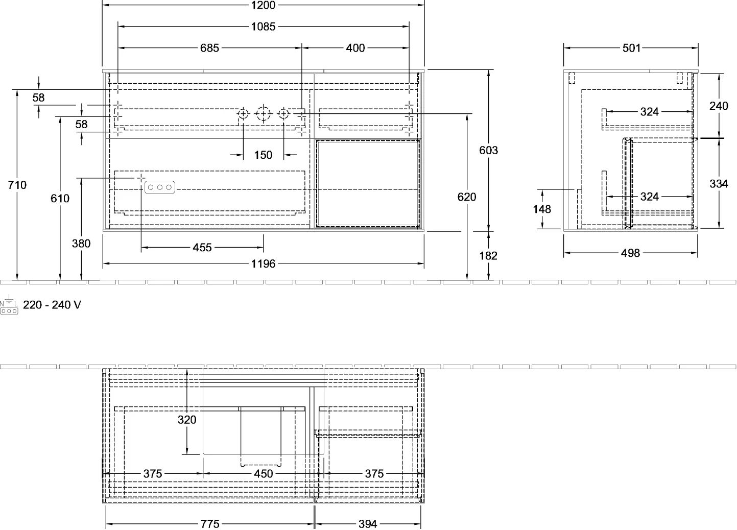 Villeroy & Boch Finion Waschbeckenunterschrank G17 Villeroy & Boch Finion Waschbeckenunterschrank G17