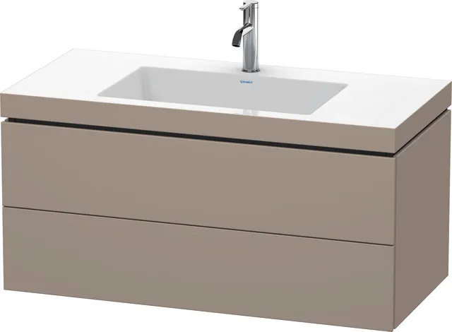 Duravit Möbelset c-shaped Set wandhängend wandhängend „L-Cube“ 100 × 50 × 48 cm Basalt Matt