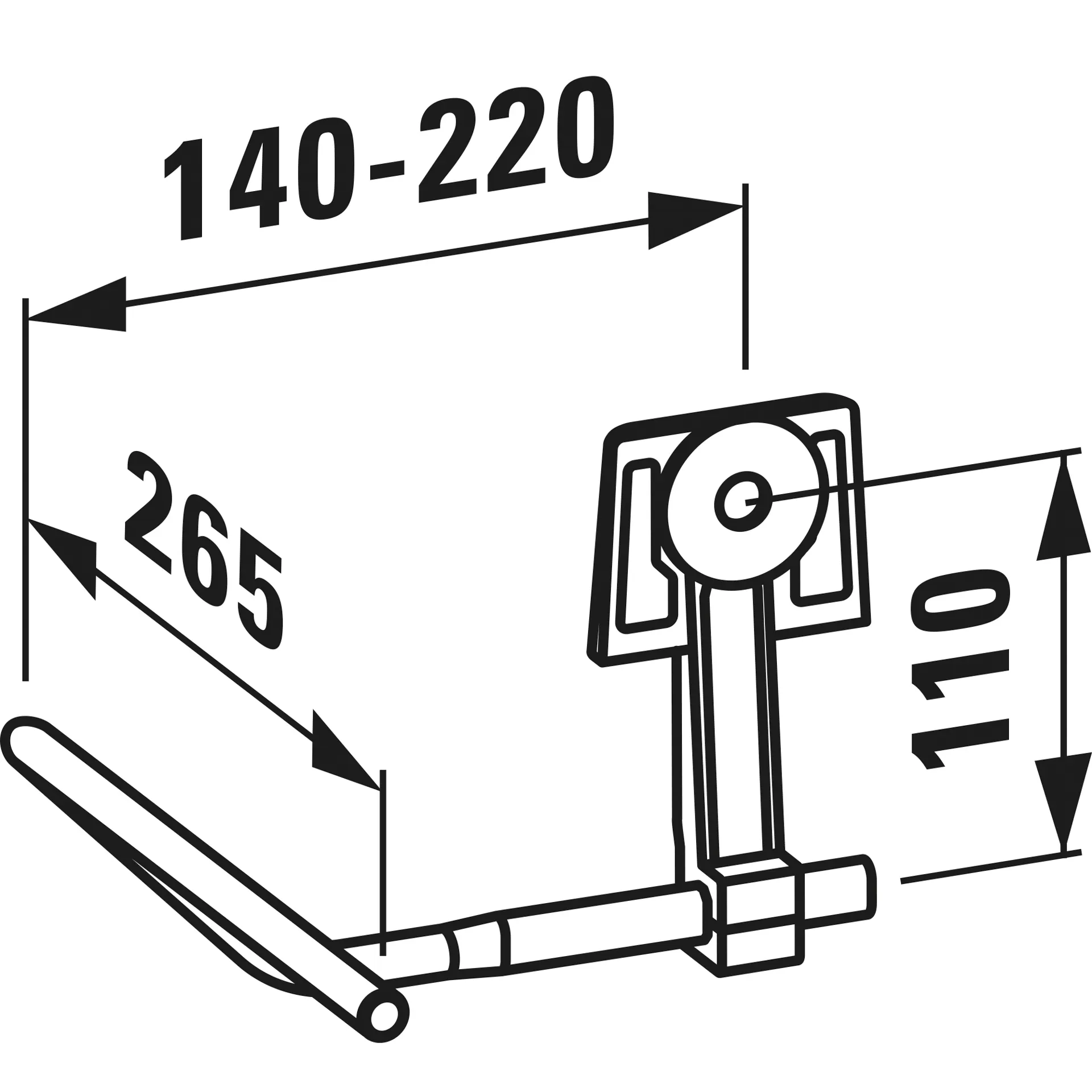 Laufen LANI Handtuchhalter lateral links, Edelstahl gebürstet Laufen LANI Handtuchhalter lateral links, Edelstahl gebürstet