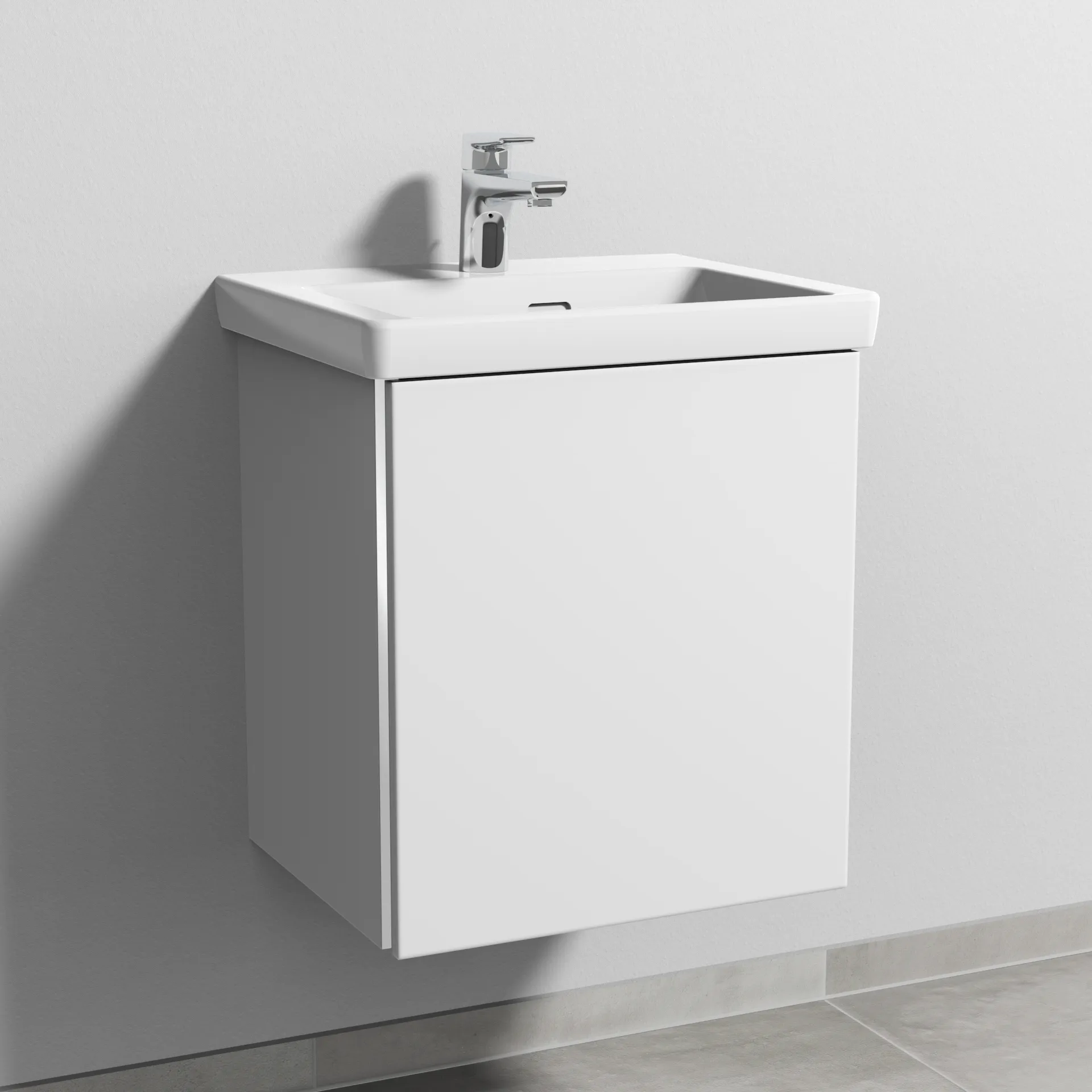Sanipa Waschtischunterschrank „3way“ 457 × 517 × 391 mm in Weiß-Soft, Anschlag rechts Sanipa Waschtischunterschrank „3way“ 457 × 517 × 391 mm in Weiß-Soft, Anschlag rechts