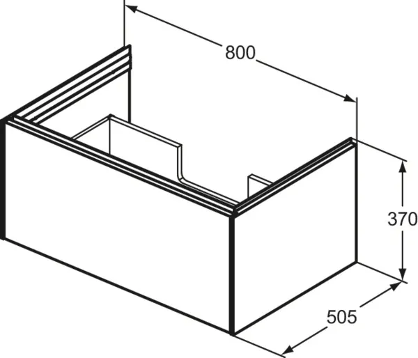 Ideal Standard Möbelwaschtischunterschrank Conca 1 Auszug Weiß