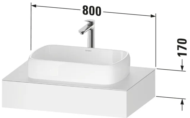 Duravit Konsole „Qatego“ in Weiß Matt