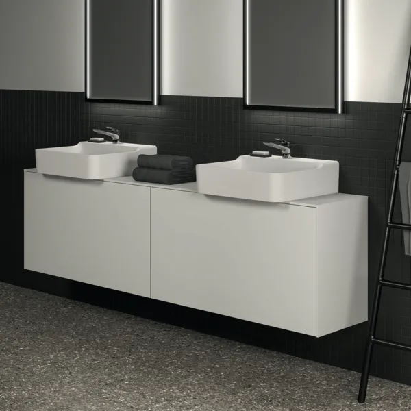 Ideal Standard Waschtischunterschrank „Conca“ 198,7 × 55 × 37,3 cm Weiß matt lackiert